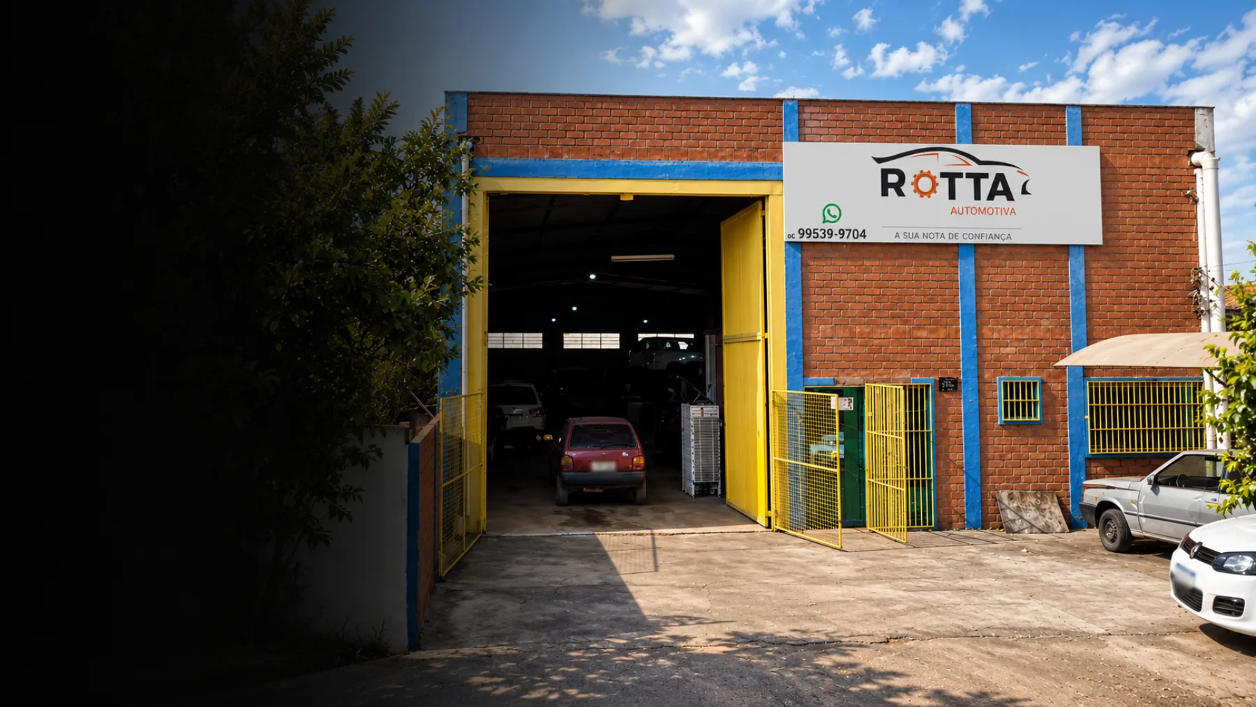 Fachada da Rotta Automotiva, oficina mecânica em Rondonópolis